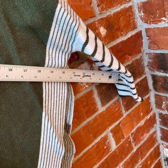 Chichwish womens large green stripe mock neck poncho sweater - Picture 7 of 9